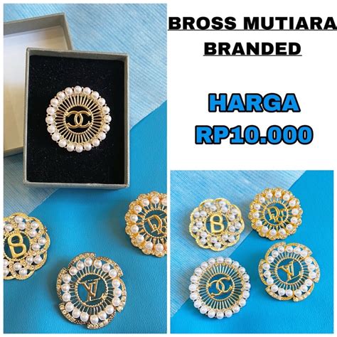 Jual bros ala chanel terbaru mutiara B/8 